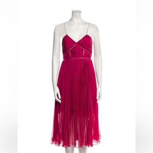 Self Portrait V-Neck MIDI Dress